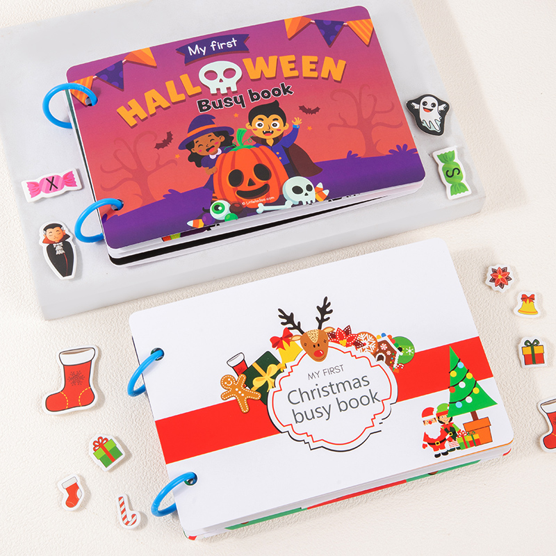 Kids First Education - Livre Montessori pour bébé, cadeau d'halloween,