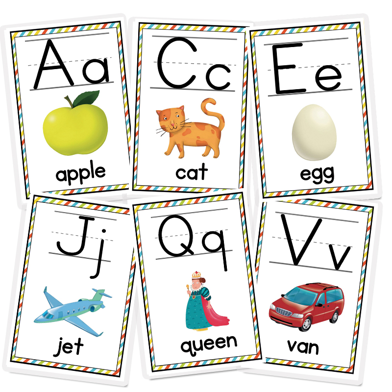 Phonics Card Game - Cartes phoniques de l'alphabet pour enfants,