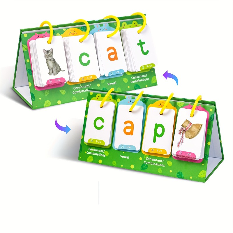 Phonics Card Game - AotBlcer 129 pièces jeu de constructeur