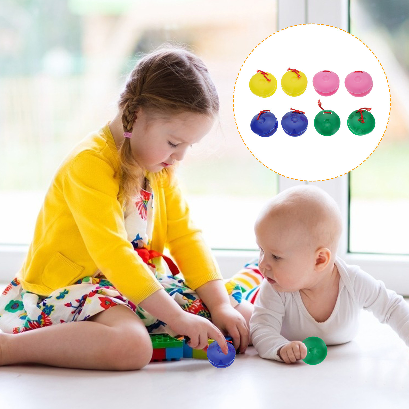 Kids Education Help - 8 pièces, castagnettes créatives pour enfants,