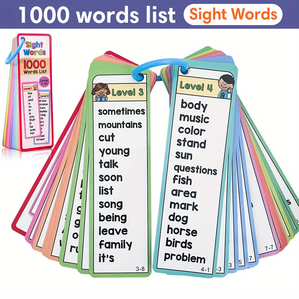 Kids Education Words - Cartes Flash de 1000 mots de