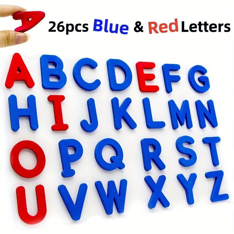 Kids Education Number - Autocollants magnétiques lettres anglaises rouges et