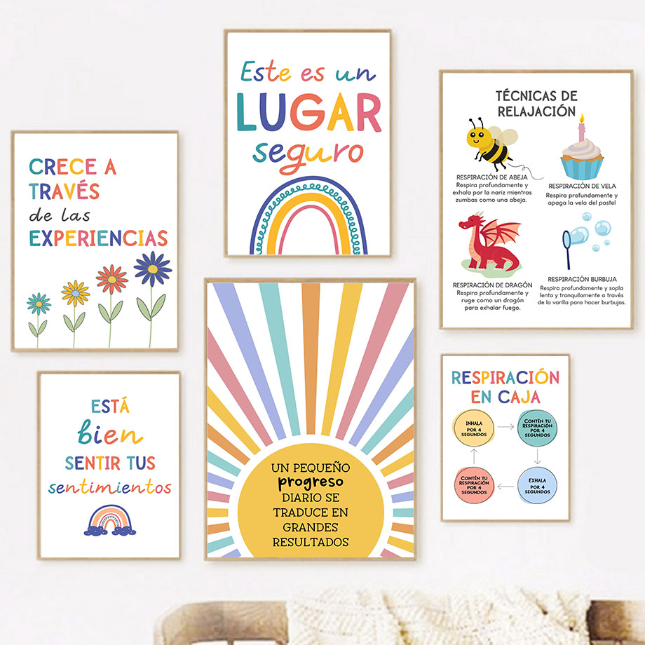 Toile d'art mural avec devise  - Kids Education Yes avis et prix