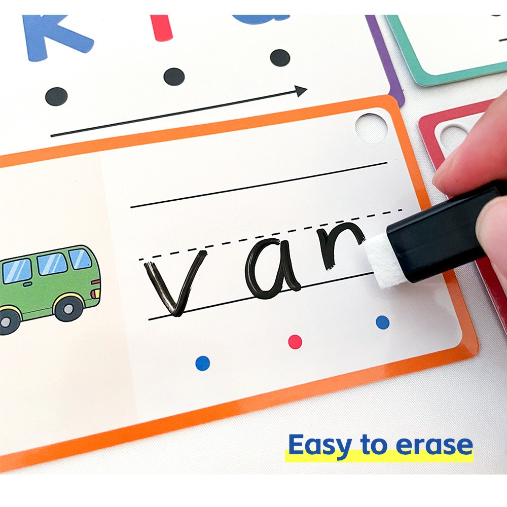 Cartes Flash d'écriture effaça - Phonics Card Game avis et prix