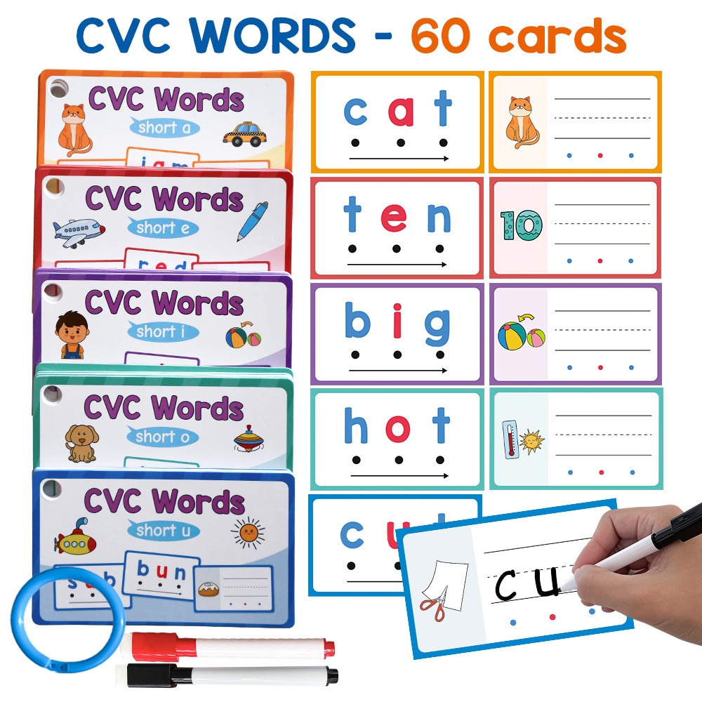 Cartes Flash d'écriture effaça - Phonics Card Game avis et prix